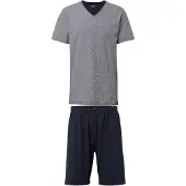 Tom Tailor Pijama corto azul noche / gris oscuro
