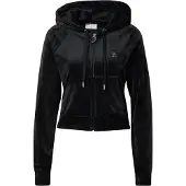 Juicy Couture Sudadera con cremallera 'Madison' negro / plata