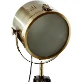 Atmosphera Lámpara de pie trípode, color marrón, de estilo industrial y con forma de reflector.