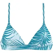 LASCANA Top de bikini deportivo azul claro / petróleo / blanco
