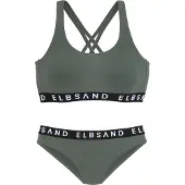 Elbsand Bikini caqui / negro / blanco
