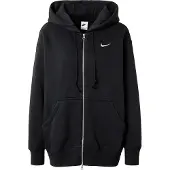 Nike Sudadera con cremallera 'Phoenix Fleece' negro / blanco
