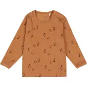 Fixoni Camiseta marrón claro / pino / borgoña