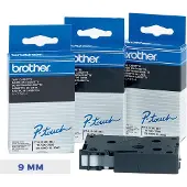 Brother TC-293 cinta azul sobre blanco 9 mm (original)
