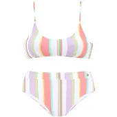 LASCANA Bikini verde claro / lila pastel / lila claro / coral