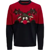 Only & Sons Jersey marrón / rojo oscuro / negro / blanco