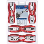 Knipex Juego de alicates para arandelas de seguridad, 8 piezas 00 20 04 V01