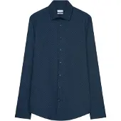 Seidensticker Camisa azul oscuro / blanco