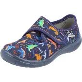 Beck Zapatillas de casa 'Dinosaurier' azul / naranja / negro