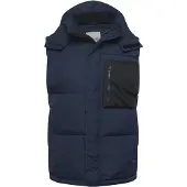 !Solid Chaleco navy / negro / blanco