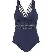 LASCANA Traje de baño marino / antracita / gris claro