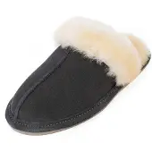 Minnetonka Zapatillas de casa crema / gris oscuro