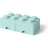 LEGO Ladrillo de 8 Espigas con Cajón (azul aguamarina)