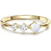 Glanzstücke Anillo oro / transparente / blanco