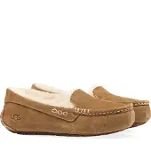 Ugg para mujer. 1106878 Zapatillas de Piel Ansley marrón (38), Plano, Ante, Ninguno, Homewear, outlet 2026.