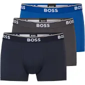 BOSS Calzoncillo boxer 'Power' marino / azul oscuro / gris oscuro / blanco