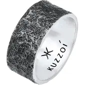 KUZZOI Anillo negro / plata