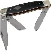 Rough Ryder Navaja Stockman Black Micarta