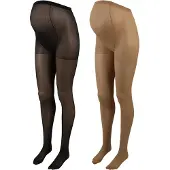 Mamalicious Leotardos finos beige oscuro / negro