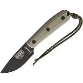 ESEE Model 3HM cuchillo bushcraft Modified Handle, funda de cuero