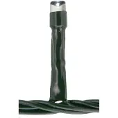 H&S Guirnalda de luces LED, color blanco frío, 240 LEDs, cable verde, para uso interior y exterior, 21 metros