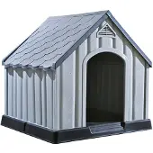 vidaXL Caseta para perros, gris, 92x87x91 cm, plástico