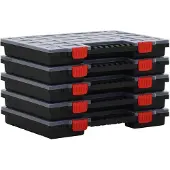 vidaXL , juego de 5 cajas de almacenamiento, 40x30x5 cm, polipropileno