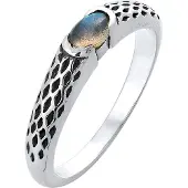 KUZZOI Anillo petróleo / negro / plata