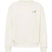 Carhartt WIP Sudadera 'American Script' beige / chocolate / amarillo