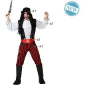 Atosa Disfraz De Hombre Pirate Stripes
