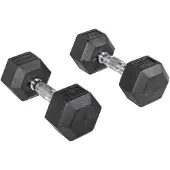 Olive Mancuerna Rubber Hex 9kg 2 Unidades