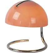 Lucide Lámpara de mesa redonda, color naranja y detalles dorados, casquillo E27, modelo Cato, marca