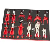 AOK Conjunto de Alicates Profesional de 12 Piezas Foam Inlay