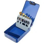 HBM 6 Piezas HSS - Set de fresas de zinc TIN