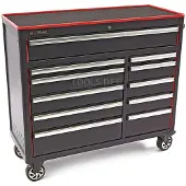 OEM carro de herramientas con 11 cajones, 111 cm, negro