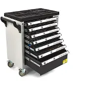 HBM carro de herramientas lleno 245 piezas medidas métricas, negro