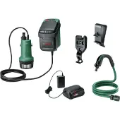 Bosch Home & Garden 06008C4202. Bomba para depósitos de agua de lluvia, 18V-2000, con 1 batería