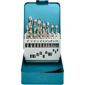 Makita Conjunto de brocas de metal HSS-G de 19 piezas, D-54025
