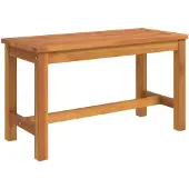 vidaXL Banco de jardín, 80x35x45 cm, madera maciza de acacia