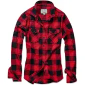 Brandit Amy mujer Flanell Blusa Rojo/Negro 2XL mujeres