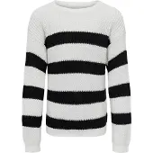 ONLY GIRLS Jersey 'Sif' negro / blanco