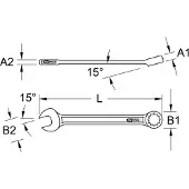 Ks Tools 964.0117: Llave de boca/llave de tubo