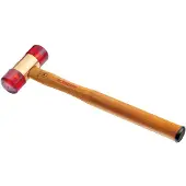 Facom Martillo de plástico con inserto de acero de 32 mm, puntas de poliuretano y mango de haya