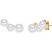 Valero Pearls Pendientes oro / blanco perla