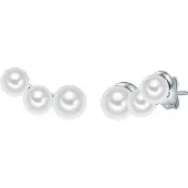 Valero Pearls Pendientes plata / blanco perla
