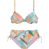 Sunseeker Bikini menta / verde oscuro / lila pastel / coral