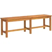 vidaXL Banco de jardín, 150x35x45 cm, madera maciza de acacia