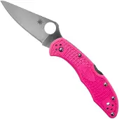 Spyderco Navaja Delica 4, FRN, Flat Ground, pink