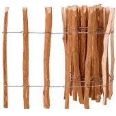 vidaXL Valla de estanque de madera de avellano, 60 x 500 cm