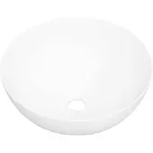 vidaXL Lavabo blanco, 36x15 cm, cerámica, redondo